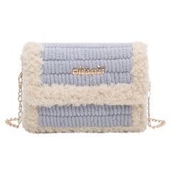 Wool Women's Chain Tote Handbag Shoulder Bag Purses DIY