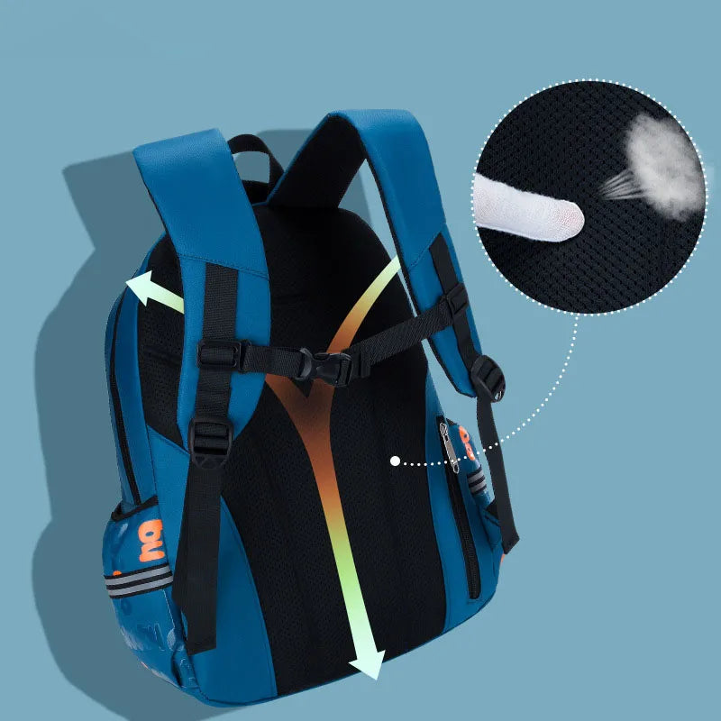 Waterproof Elementary School Bag for Boys 6-14 Years Old