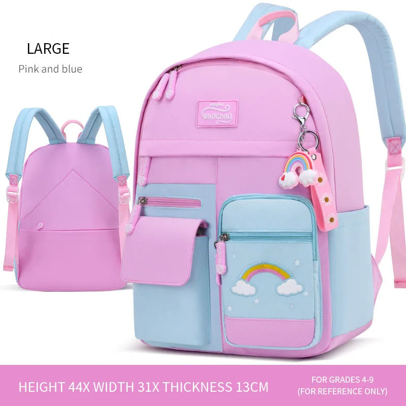 Girls Lightweight Waterproof Elementary School Backpack