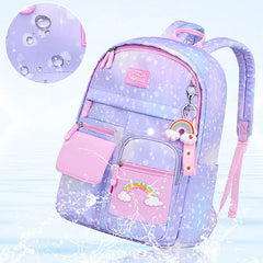 Girls Lightweight Waterproof Elementary School Backpack