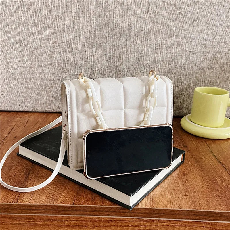 Embossed Flap Crossbody Bag Mini Handbag for Women