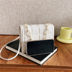 Embossed Flap Crossbody Bag Mini Handbag for Women