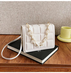 Embossed Flap Crossbody Bag Mini Handbag for Women