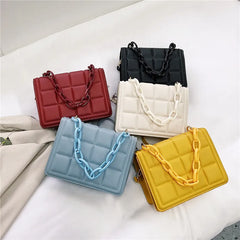 Embossed Flap Crossbody Bag Mini Handbag for Women