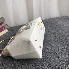 Embroidery Rose Flowers Beads Bag Women Shoulder Tote Handbags