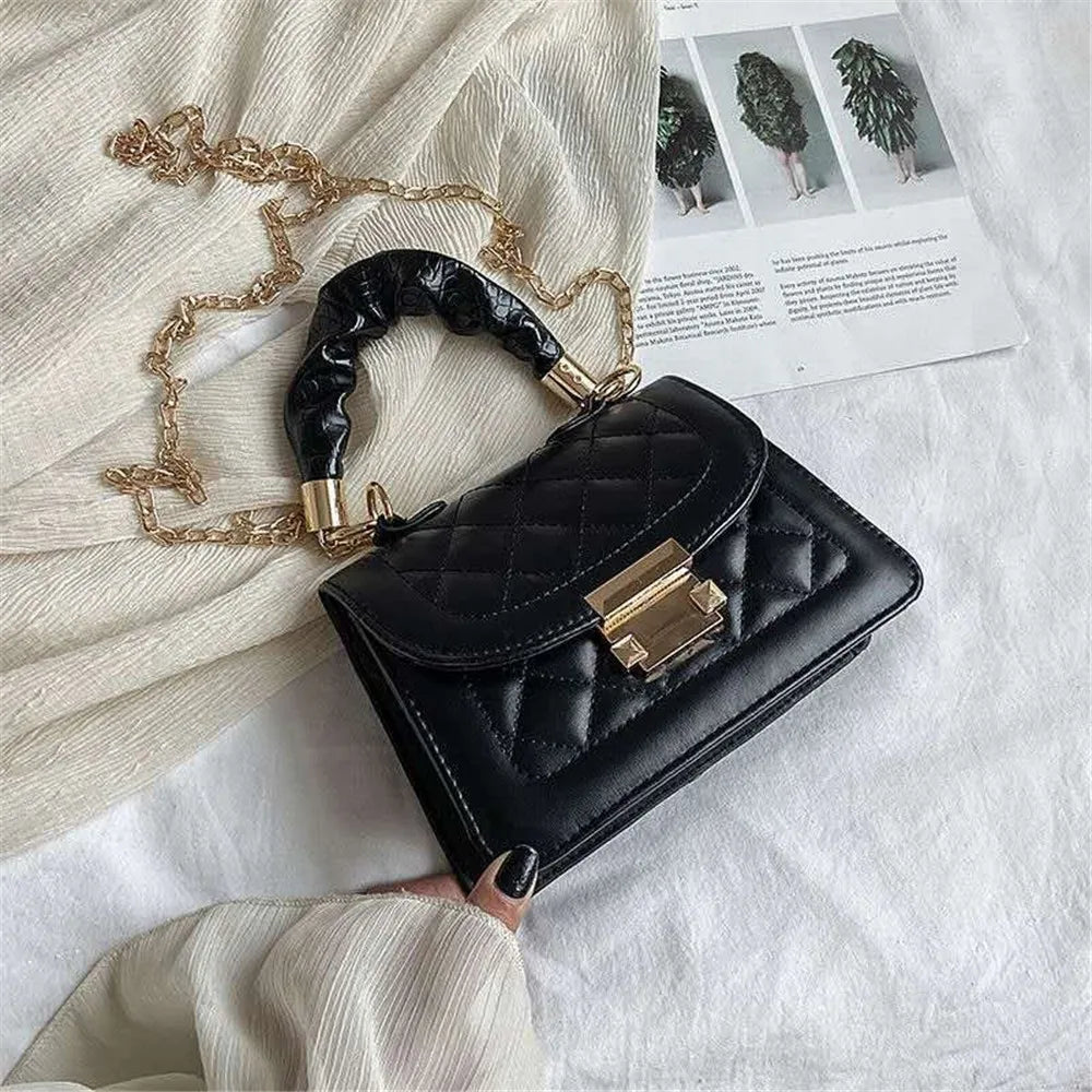 Embroidery Thread Chain Crossbody Bag Women Shoulder Handbag