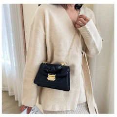 Embroidery Thread Chain Crossbody Bag Women Shoulder Handbag