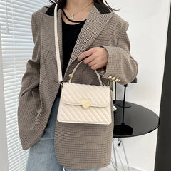 Embroidery Thread Crossbody Bag PU Leather Tote