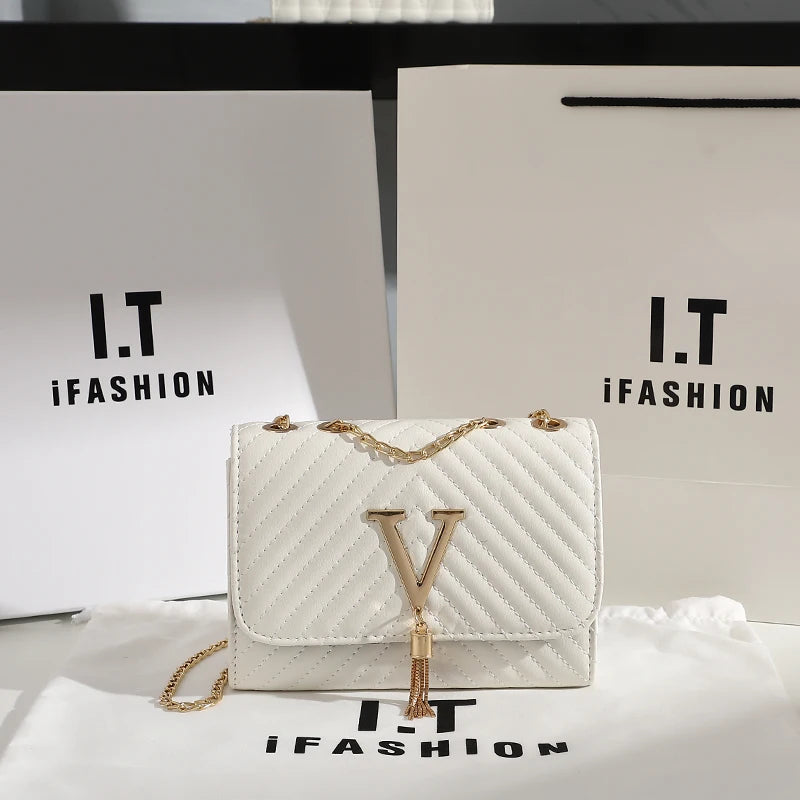 Sequined Tassel Crossbody Bag Women Handbag Shoulder Purse