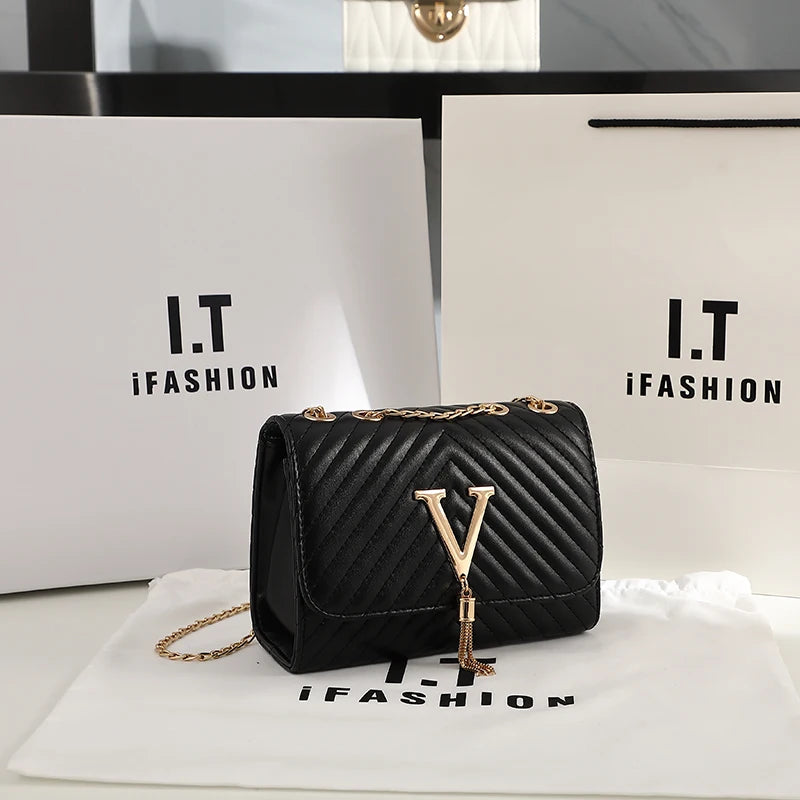 Sequined Tassel Crossbody Bag Women Handbag Shoulder Purse