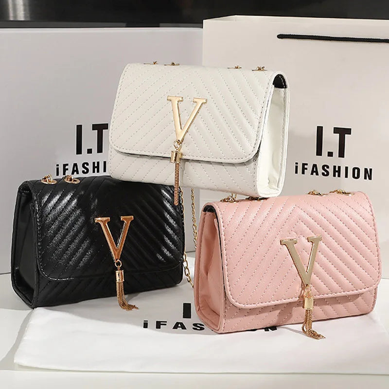 Sequined Tassel Crossbody Bag Women Handbag Shoulder Purse
