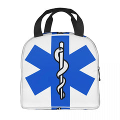 EMT Star of Life Insulated Lunch Bag for Women Paramedic Doctor