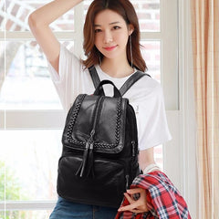 European American Fringed Pure Backpack Women Travel Birthday Gift Bag