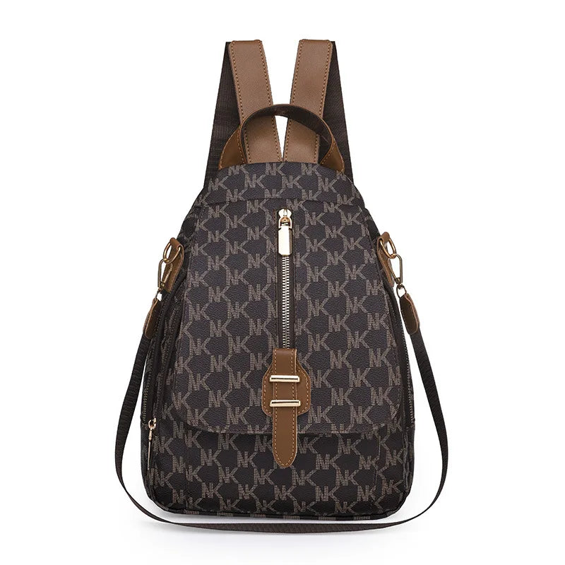 Pu Leather Backpack Female Student Schoolbag Large Capacity