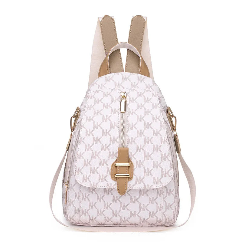 Pu Leather Backpack Female Student Schoolbag Large Capacity