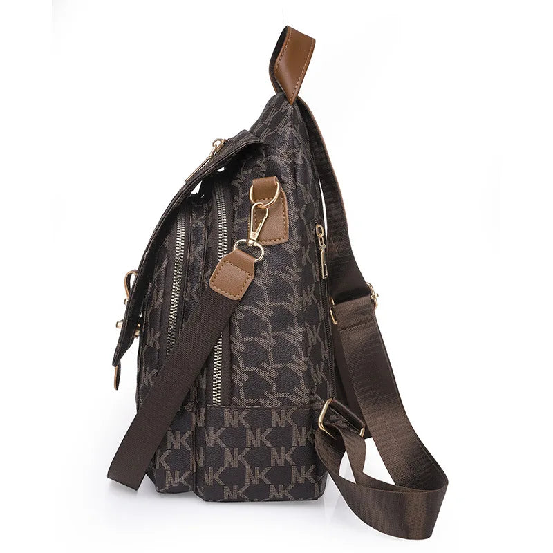 Pu Leather Backpack Female Student Schoolbag Large Capacity