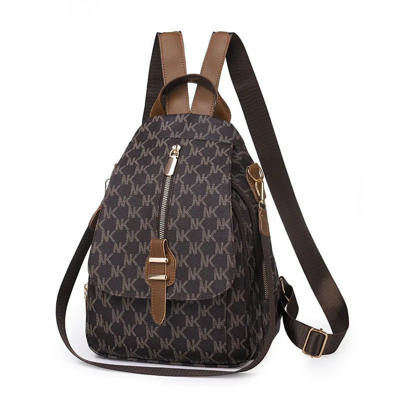 Pu Leather Backpack Female Student Schoolbag Large Capacity
