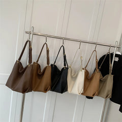 European Style Women Large Capacity Leather Shoulder Bag