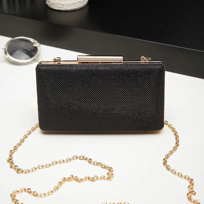 Evening Party Chain Shoulder Bag Clutch Box Bag Handbag