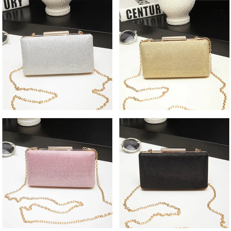 Evening Party Chain Shoulder Bag Clutch Box Bag Handbag
