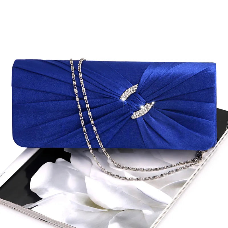 Evening Bling Rhinestone Bridal Clutch Bag Chain