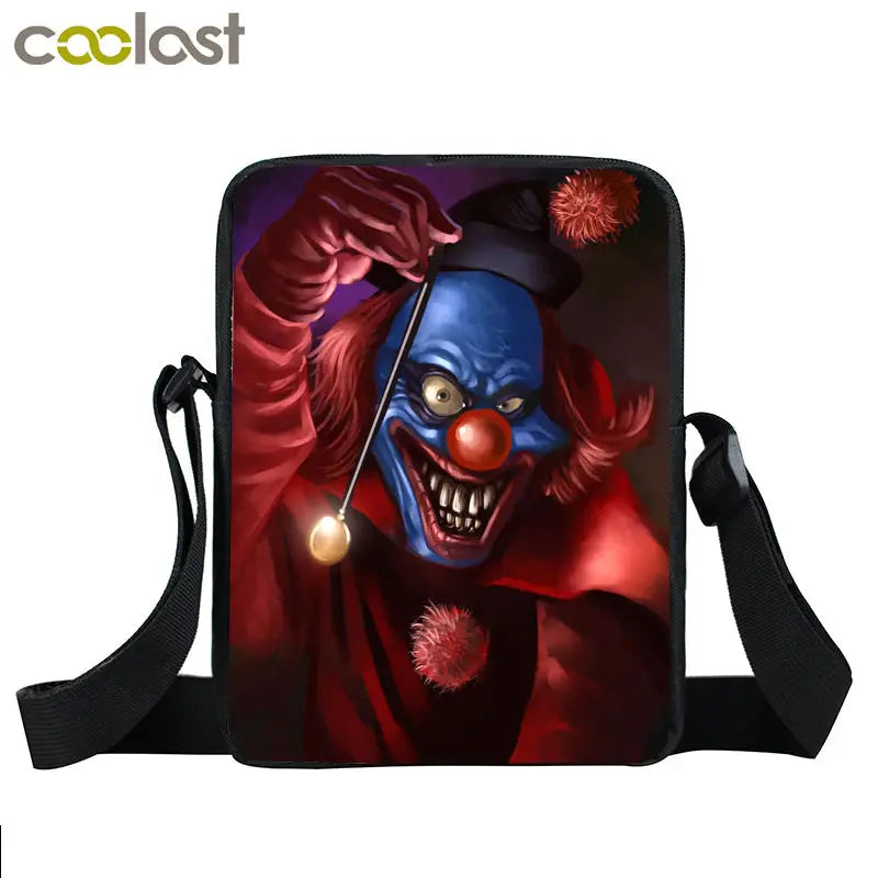 Evil Clown Messenger Bag Women Handbags Ladies Shoulder Bag