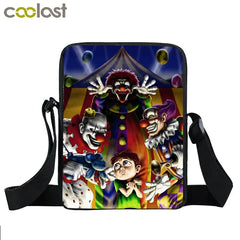 Evil Clown Messenger Bag Women Handbags Ladies Shoulder Bag