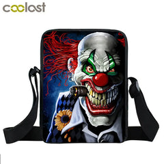 Evil Clown Messenger Bag Women Handbags Ladies Shoulder Bag