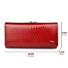 Explosive Women Leather Wallet Long Change Clutch Bag Multifunctional Wallet