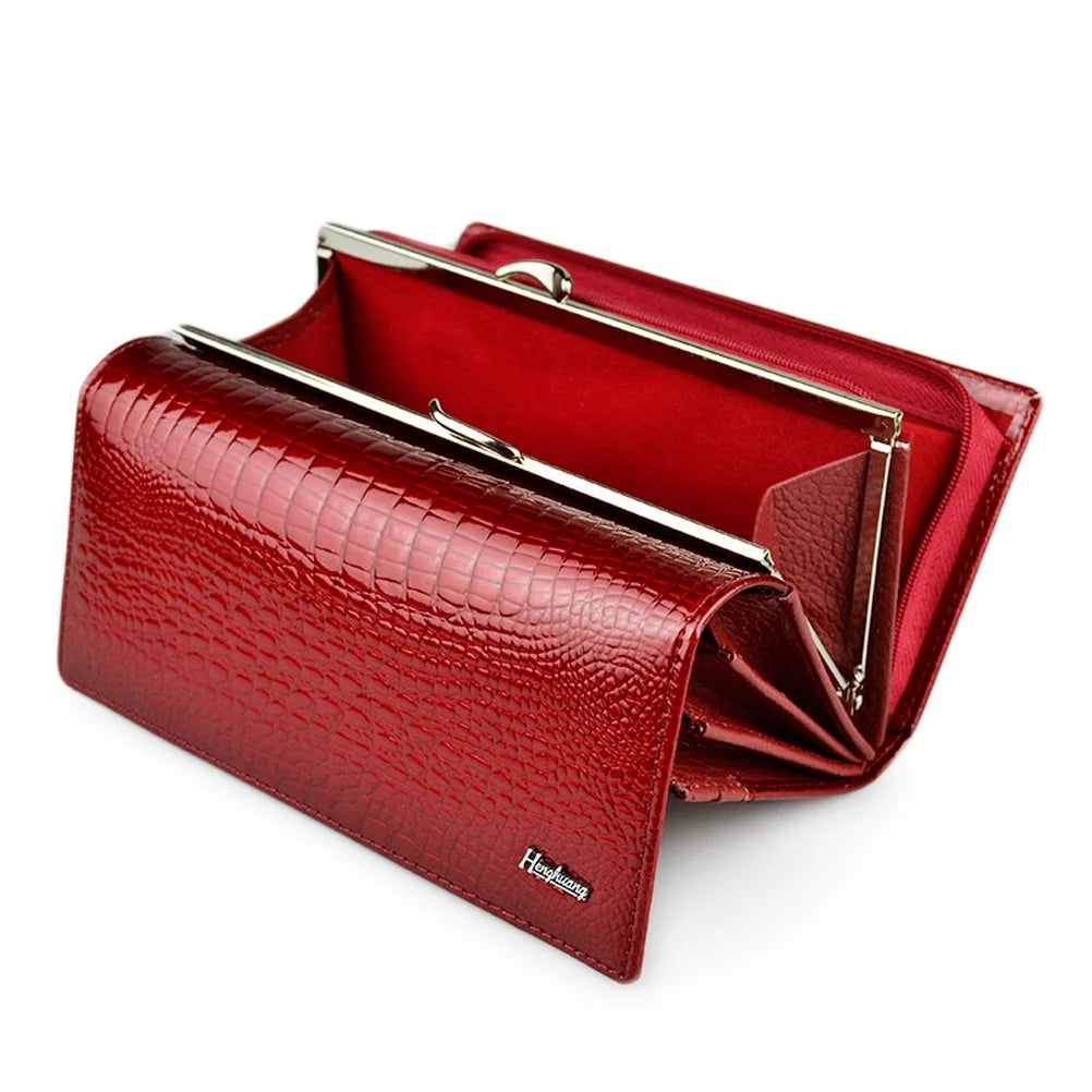 Explosive Women Leather Wallet Long Change Clutch Bag Multifunctional Wallet