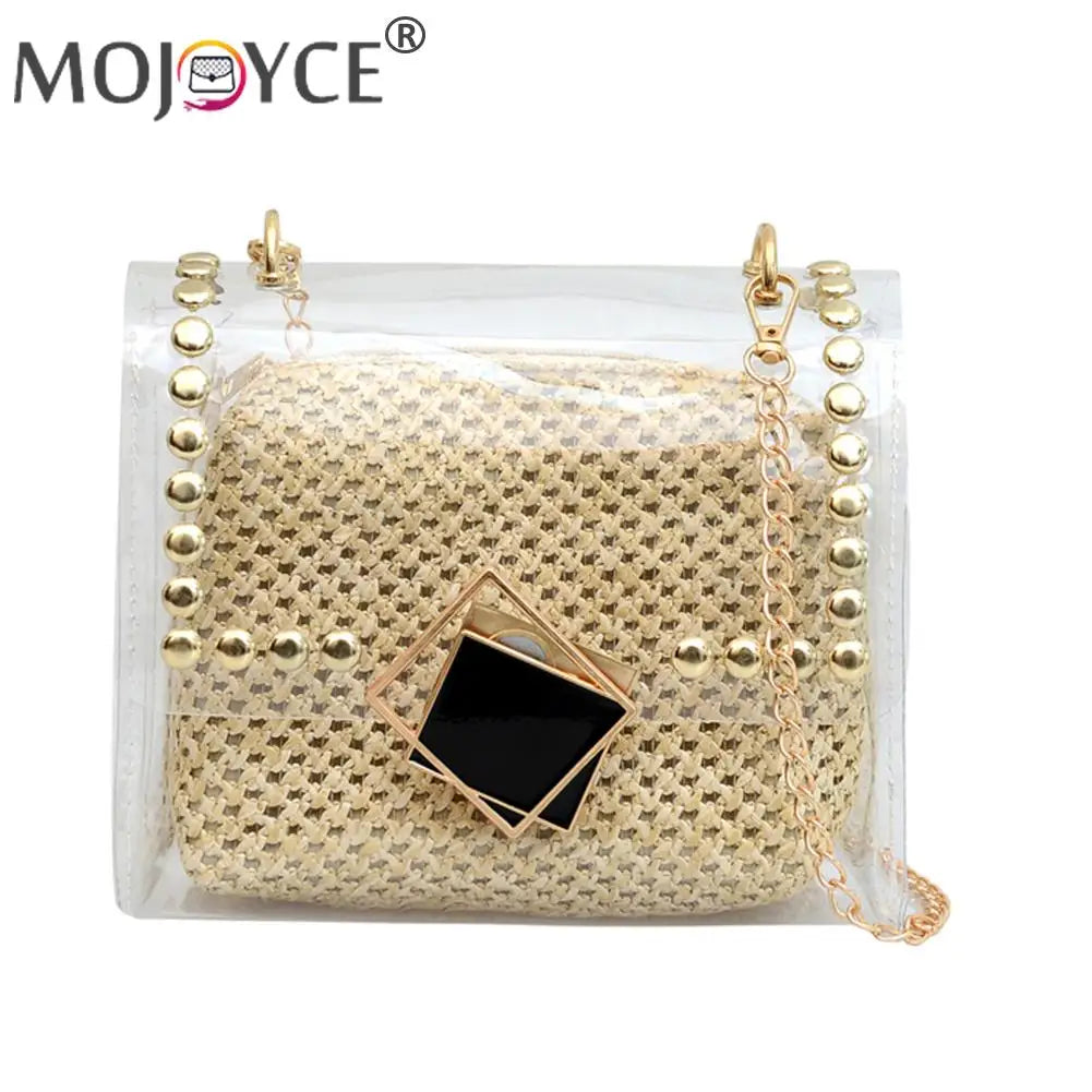 Women Straw Messenger Bag Beach Rattan Crossbody Bag