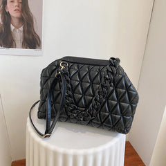 Thick Chain Crossbody Bag Plaid Small Shoulder Bags Tote Clutch