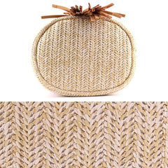 FGGS Summer Beach Bag Tassels Crossbody Bag Women Weaving