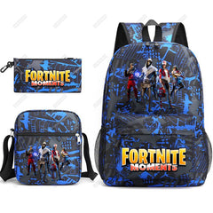 3Pcs/set Casual Canvas Backpack Book Bags for Teens