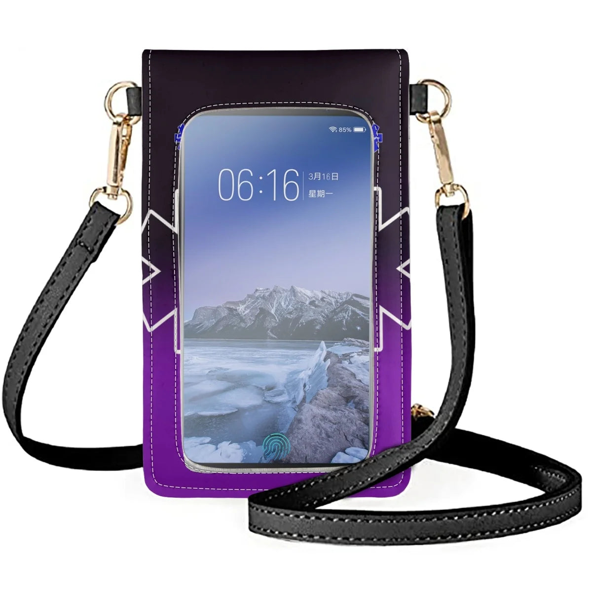Women's EMT Mark Leather Phone Bag