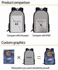Embroidered Animal Print Travel Backpack for Women Girls Kids