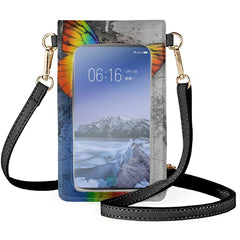 Rainbow Colored Butterflies Cell Phone Bag