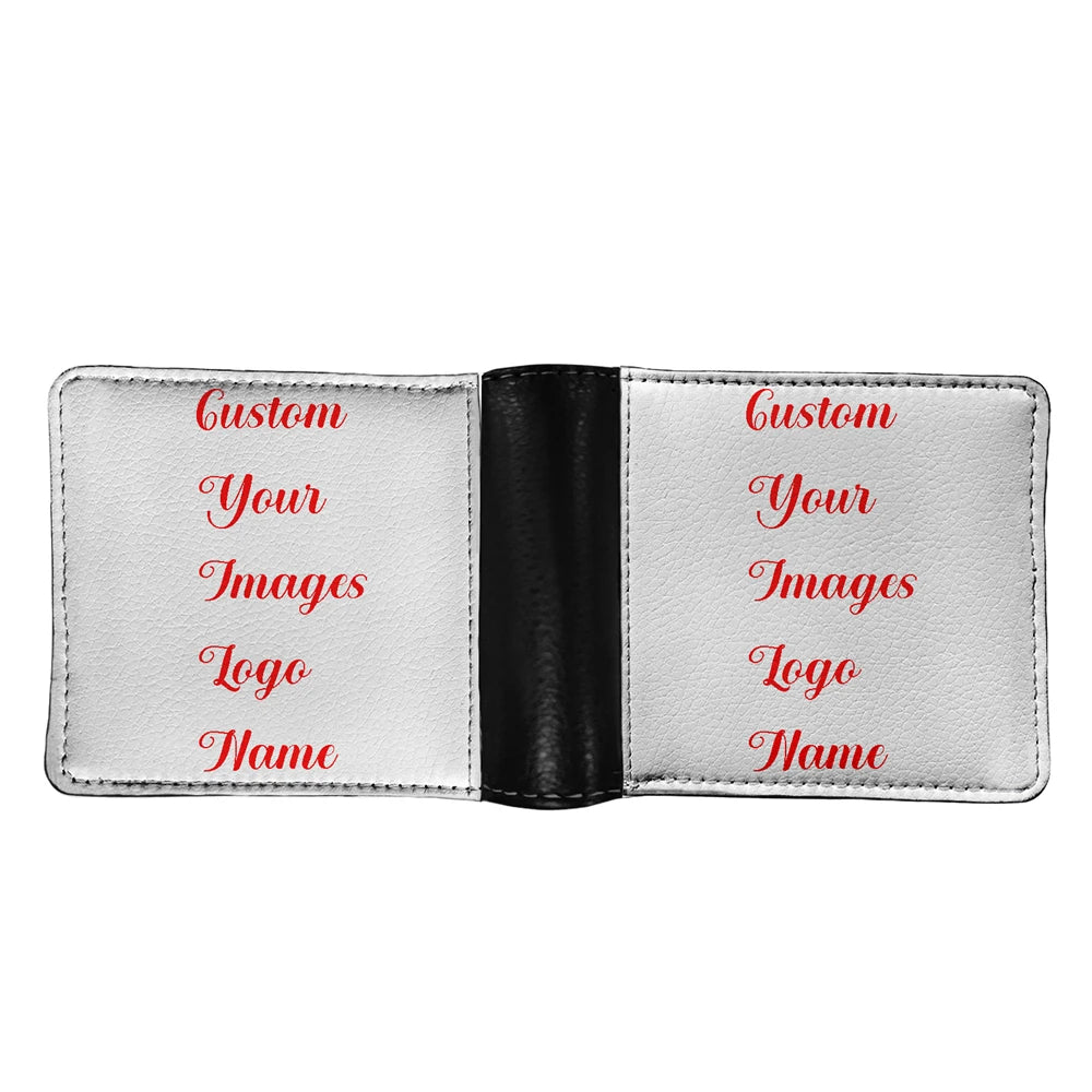 Funny Pug Print Leather Wallet Men Carteras