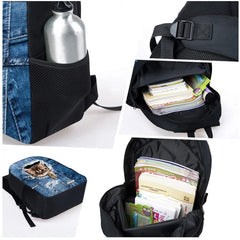 Cartoon Panda 16 Inch School Shoulder Bag Lightweight Backpack