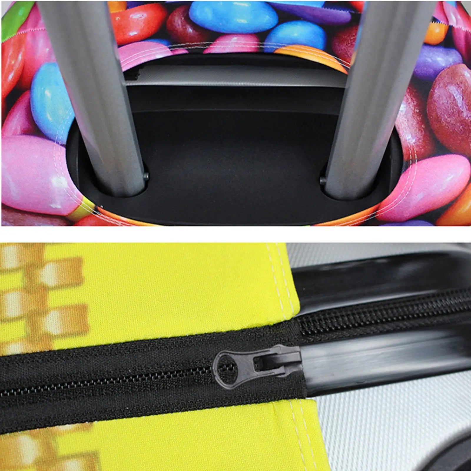 Waterproof Stretch Checked Luggage Cover Reindeer and Flower Print