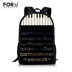 Piano Music Note Print Women Backpack