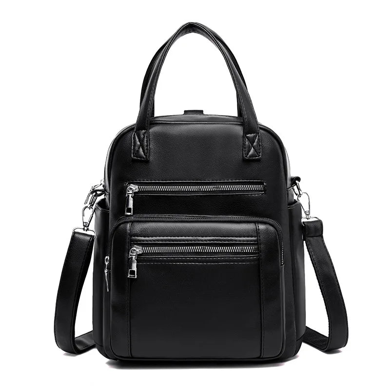 Vintage Leather Backpack Crossbody Bag Star Style WLHB2460