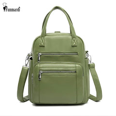Vintage Leather Backpack Crossbody Bag Star Style WLHB2460
