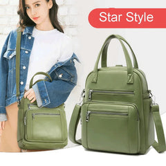 Vintage Leather Backpack Crossbody Bag Star Style WLHB2460