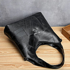 Retro Vintage Tote Bag Rivets Shoulder Bag Classic Crossbody Handbag