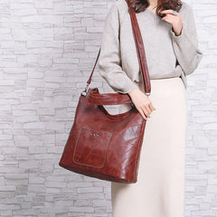 Retro Vintage Tote Bag Rivets Shoulder Bag Classic Crossbody Handbag