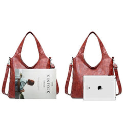 Retro Vintage Tote Bag Rivets Shoulder Bag Classic Crossbody Handbag