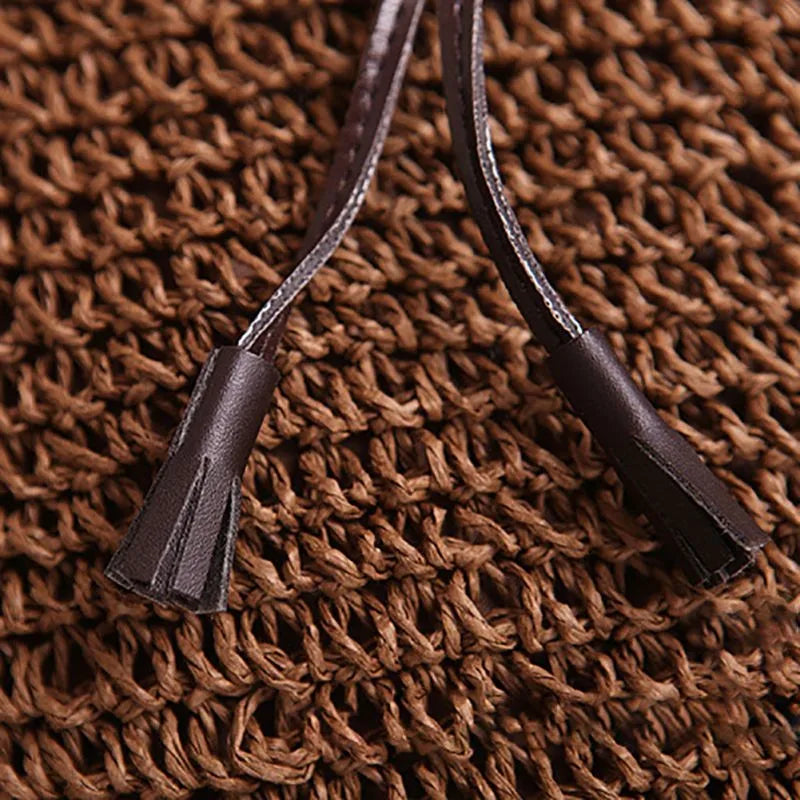 Women's Shoulder Straw Beach Travel Bag