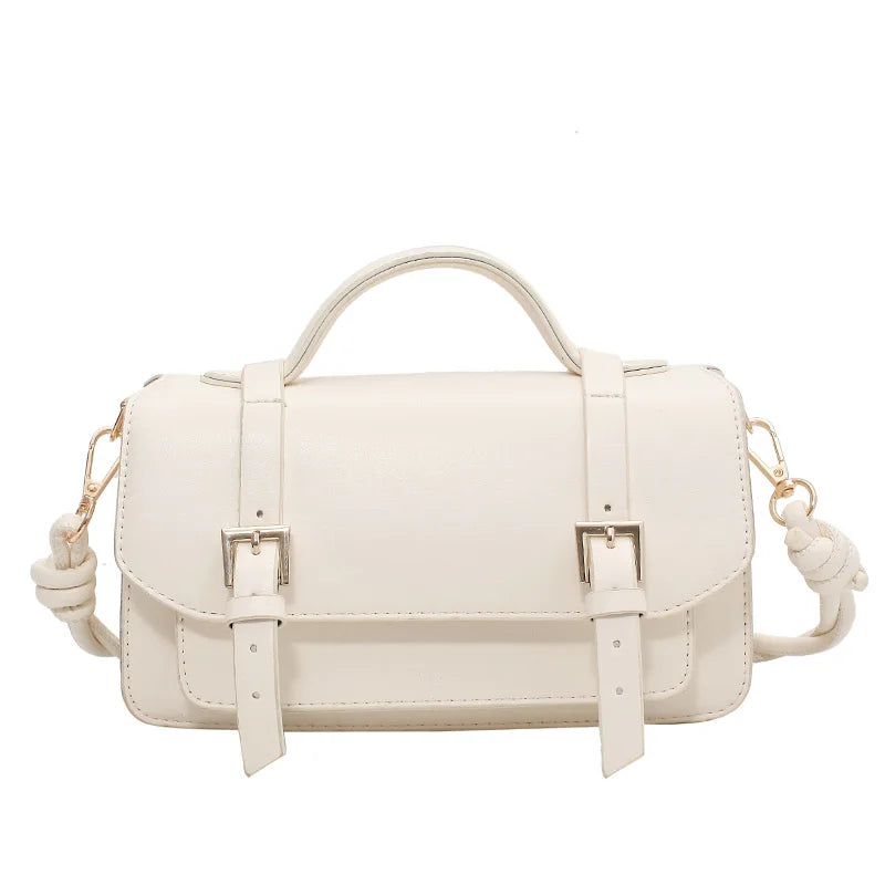 Square Tote Bag PU Leather Women's Shoulder Messenger Bag