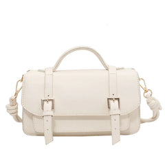 Square Tote Bag PU Leather Women's Shoulder Messenger Bag